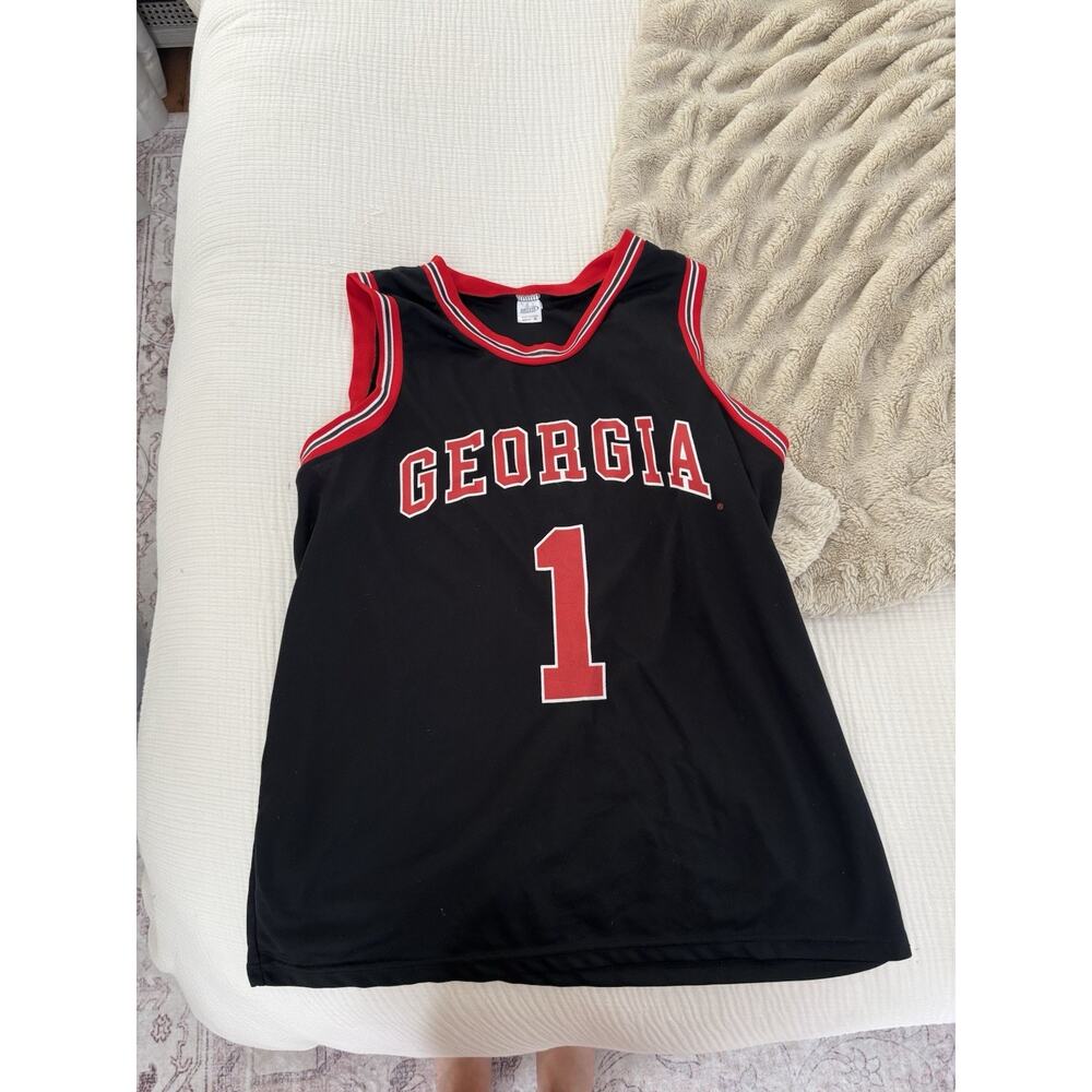 Georgia Bulldogs Basketball Jersey #1 XL Black Red White